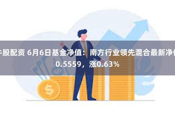 牛股配资 6月6日基金净值：南方行业领先混合最新净值0.5559，涨0.63%