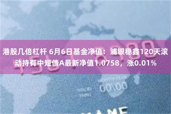 港股几倍杠杆 6月6日基金净值：浦银稳鑫120天滚动持有中短债A最新净值1.0758，涨0.01%