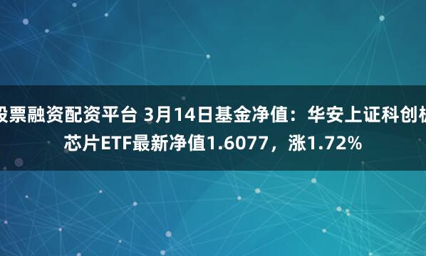 股票融资配资平台 3月14日基金净值：华安上证科创板芯片ETF最新净值1.6077，涨1.72%